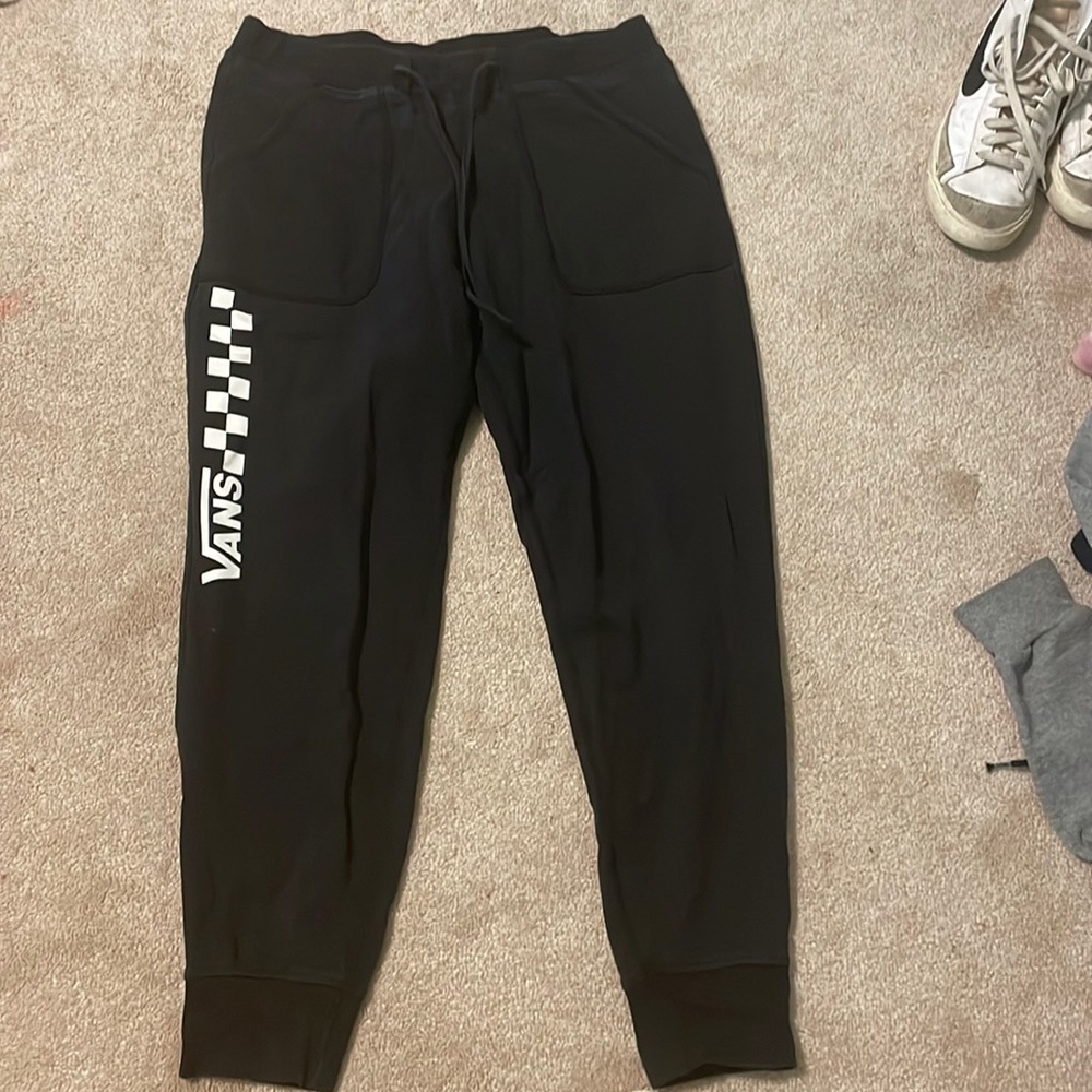 Black Vans sweatpants